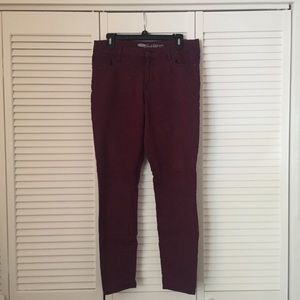 Maroon Mid-rise Old Navy Rockstar Jeans